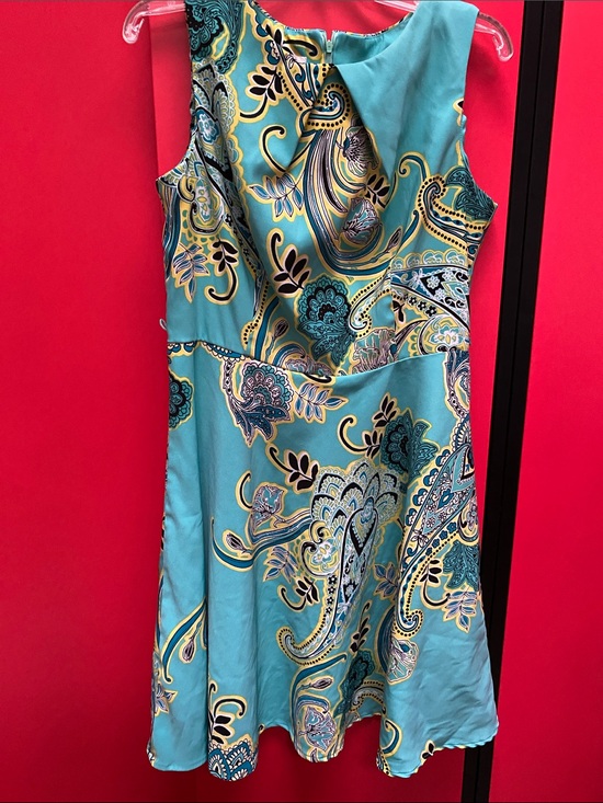 Dress Barn Dresses & Skirts - Dress Barns Women’s Vibrant Teal Paisley Fit-and-Flair Skater Dress. Size 14